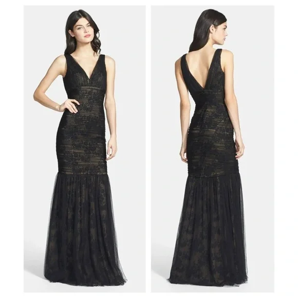 Monique Lhuillier Lusting Over You Black Gown $598 - Picture 6 of 16